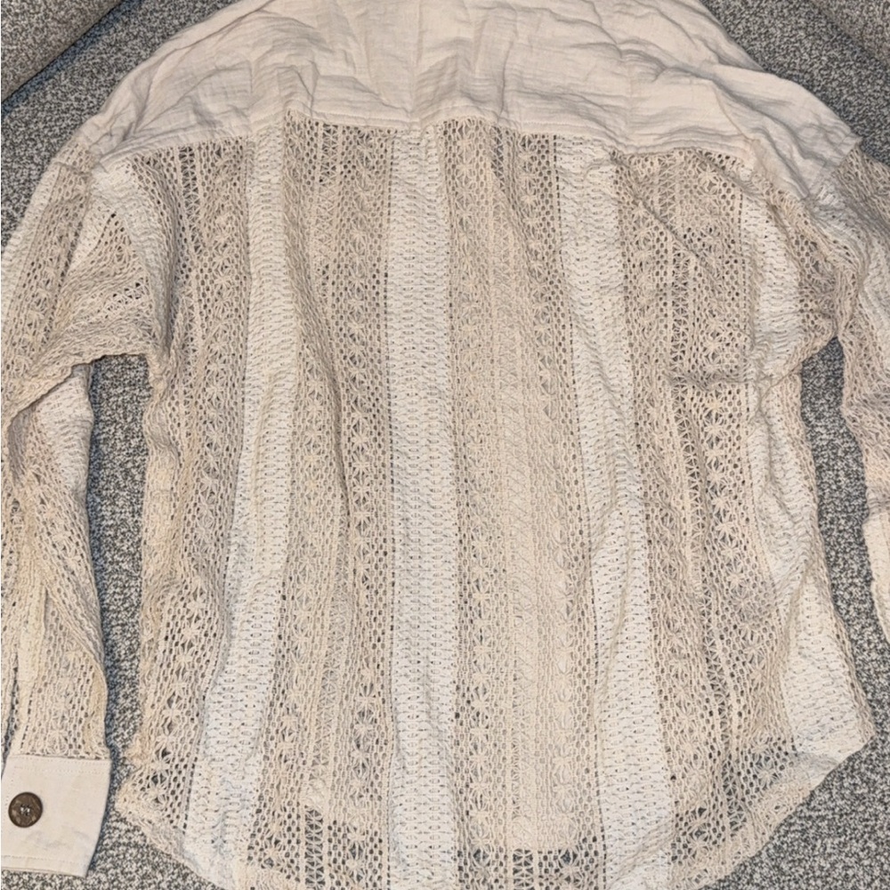 Cream Women's Crochet Jacket - Picture 10 of 10